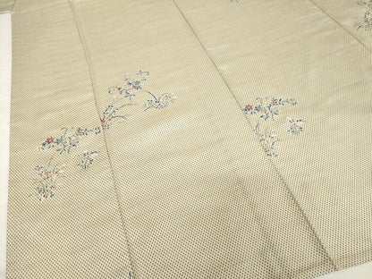 平和屋着物▽本場大島紬 単衣 舞花文 正絹 逸品 AABG8412ck