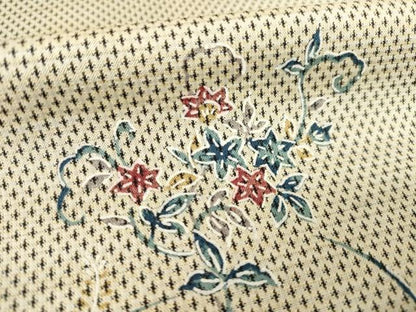 平和屋着物▽本場大島紬 単衣 舞花文 正絹 逸品 AABG8412ck