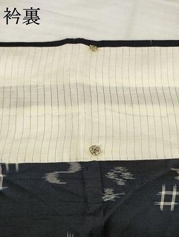平和屋着物▽本場琉球絣 紬 単衣 正絹 逸品 AABG8415ck