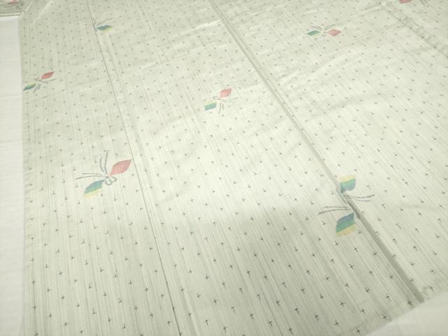 平和屋着物▽上質な紬 単衣 舞蝶文 正絹 逸品 未使用 AABG8423ck