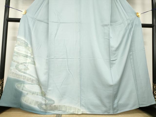 平和屋着物▽洗える最高級着物 ＜英＞はなぶさ謹製 訪問着 単衣 流水文 暈し染め AABG8429ck