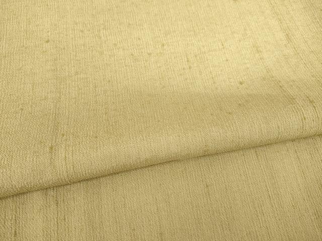 平和屋着物▽上質な紬 単衣 色無地 榛色 正絹 逸品 未使用 AABG8432ck