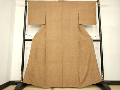 平和屋着物▽江戸小紋 単衣 大小あられ 正絹 逸品 AABG8433ck