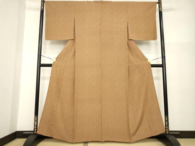平和屋着物▽江戸小紋 単衣 大小あられ 正絹 逸品 AABG8433ck