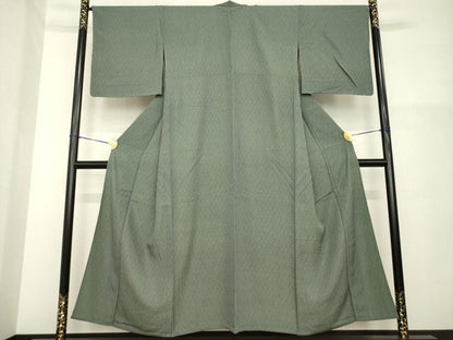 平和屋着物▽江戸小紋 単衣 小花文 正絹 逸品 AABG8435ck