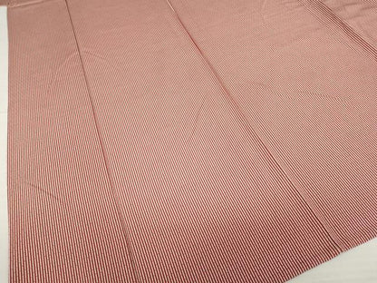 平和屋着物▽上質な小紋 単衣 竹縞 正絹 逸品 AABG8436ck