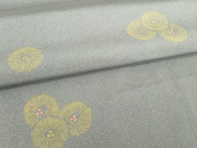 平和屋着物▽上質な小紋 単衣 舞花文 正絹 逸品 AABG8439ck