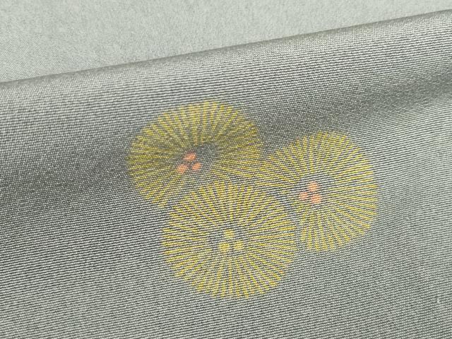 平和屋着物▽上質な小紋 単衣 舞花文 正絹 逸品 AABG8439ck