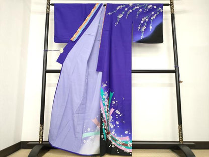 平和屋着物▽訪問着 単衣 束ね熨斗花文 金彩 洗える着物 AABG8443ck