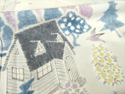 平和屋着物▽染色作家 小倉淳史 色留袖 単衣 遠山風景文 寿光織 金彩 反端付き 正絹 逸品 AABG8452ck