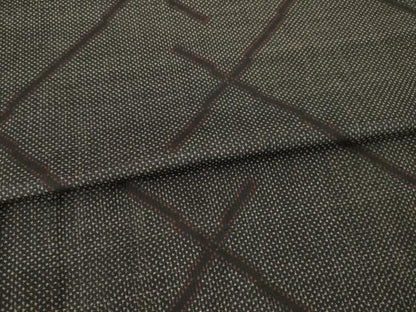 平和屋着物▽本場大島紬 単衣 幾何学文様 正絹 逸品 AABG8457ck