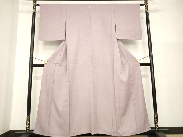 平和屋着物▽上質な色無地 単衣 薄柿色 正絹 逸品 AABG8469ck