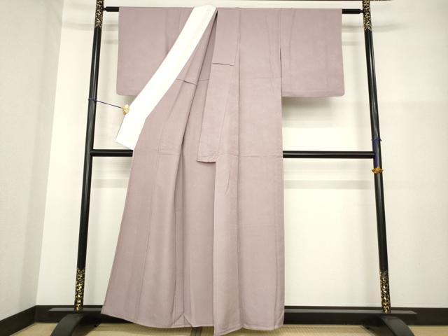 平和屋着物▽上質な色無地 単衣 薄柿色 正絹 逸品 AABG8469ck