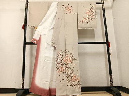 平和屋着物●こむさでもーど・COMME CA DU MODE　訪問着　舞花文　やまと誂製　正絹　逸品　未使用　AABG8481ph