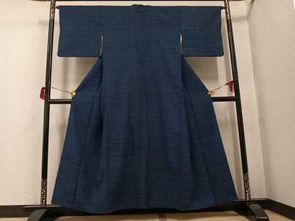 平和屋着物●上質な紬　ちぢみ織　正絹　逸品　AABG8484ph