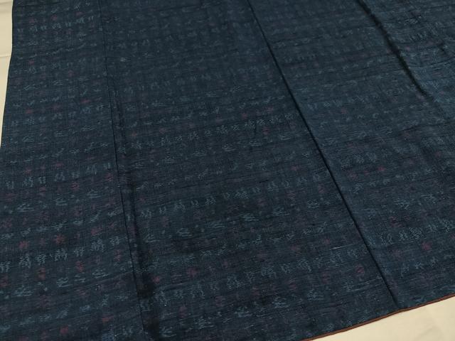 平和屋着物●上質な紬　ちぢみ織　正絹　逸品　AABG8484ph