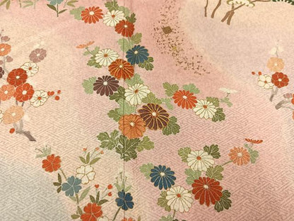 平和屋着物●訪問着　慶彩小袖　松竹梅文　暈し染め　金彩　正絹　逸品　AABG8489ph