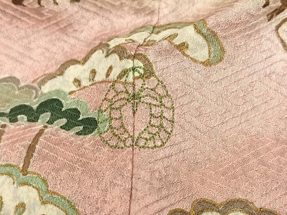 平和屋着物●訪問着　慶彩小袖　松竹梅文　暈し染め　金彩　正絹　逸品　AABG8489ph