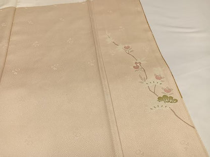 平和屋着物●訪問着　友禅　幔幕御所車花文　金彩　ますいわ屋扱い　正絹　逸品　AABG8490ph