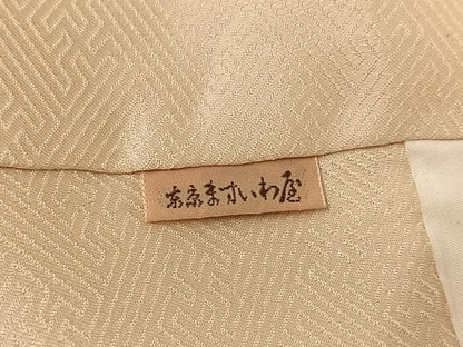平和屋着物●訪問着　友禅　幔幕御所車花文　金彩　ますいわ屋扱い　正絹　逸品　AABG8490ph
