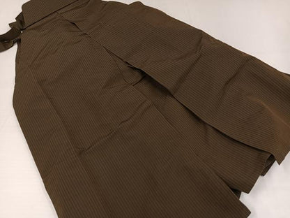 平和屋着物●男性　馬乗り袴　縞　正絹　逸品　AABG8505ph