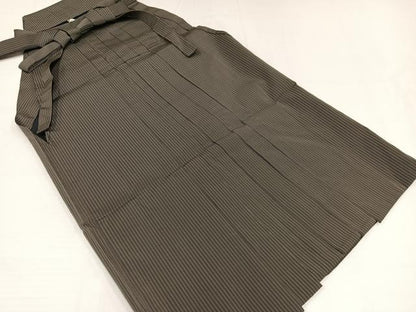 平和屋着物●男性　行灯袴　縞　正絹　逸品　AABG8506ph
