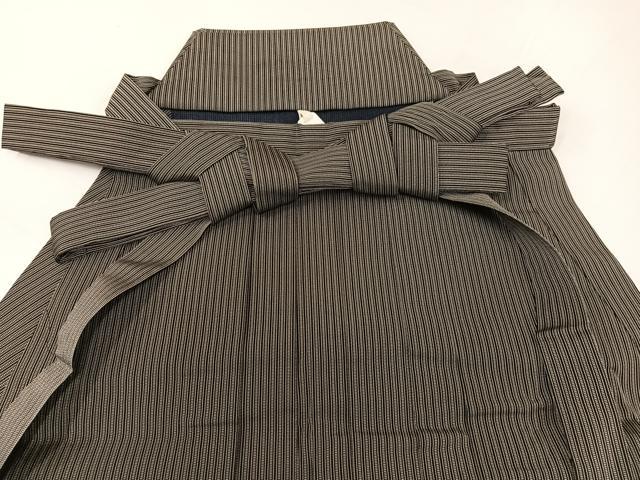 平和屋着物●男性　行灯袴　縞　正絹　逸品　AABG8506ph