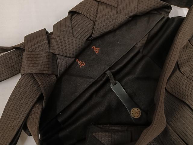 平和屋着物●男性　馬乗り袴　縞　正絹　逸品　AABG8507ph