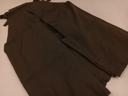 平和屋着物●男性　馬乗り袴　縞　正絹　逸品　AABG8507ph