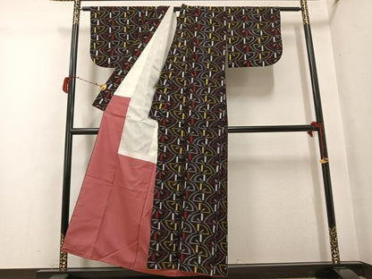 平和屋着物●久留米絣　綿　逸品　AABG8509ph