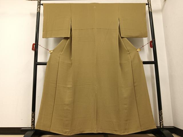 平和屋着物●ファッションデザイナー 花井幸子　色無地　桑染色　正絹　逸品　AABG8510ph