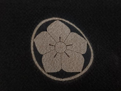 平和屋着物●アンティーク　大正ロマン　黒留袖　浜松船文　正絹　逸品　AABG8511ph