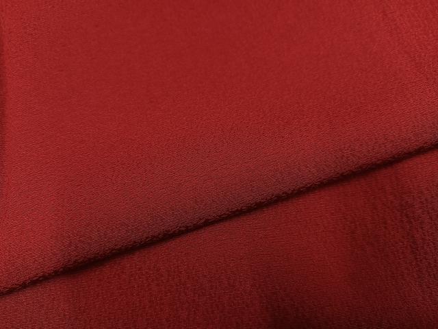平和屋着物●ファッションデザイナー　KENZO KIMONO　高田賢三　小振袖　二尺袖　色無地　蘇芳色　正絹　逸品　AABG8512ph