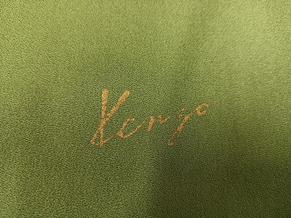 平和屋着物●ファッションデザイナー　KENZO KIMONO　高田賢三　小振袖　二尺袖　色無地　蘇芳色　正絹　逸品　AABG8512ph