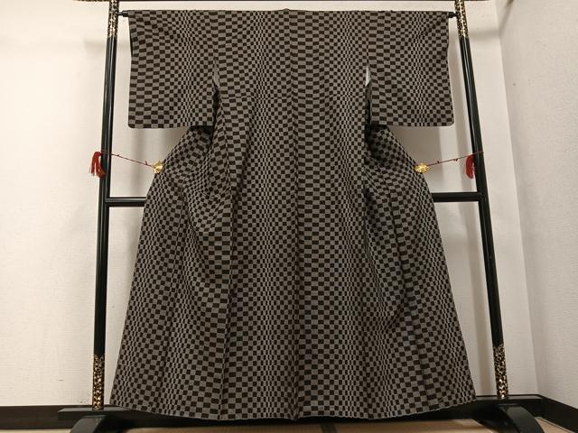 平和屋着物●本場大島紬　カタス9マルキ　正絹　逸品　未使用　AABG8515ph