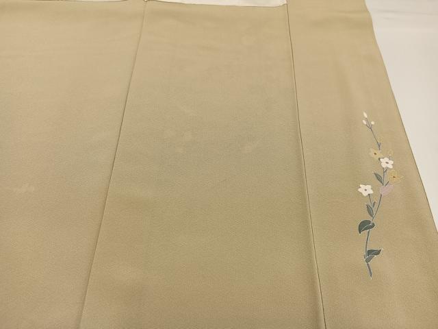 平和屋着物●京加賀友禅　百貫達雄　訪問着　枝花文　暈し染め　銀座おゝぎ屋扱い　正絹　逸品　AABG8517ph