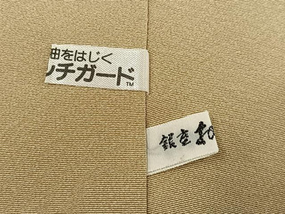 平和屋着物●京加賀友禅　百貫達雄　訪問着　枝花文　暈し染め　銀座おゝぎ屋扱い　正絹　逸品　AABG8517ph