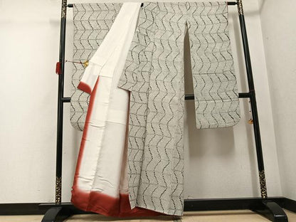 平和屋着物●豪華振袖　本疋田絞り　流水文　正絹　逸品　AABG8518ph