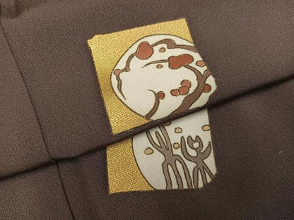 平和屋着物●訪問着　松竹梅文　正絹　逸品　AABG8519ph