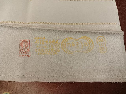 平和屋着物●伝統工芸士　寺谷昇　訪問着　絞り　辻が花　暈し染め　金通し地　丹後ちりめん　反端付き　正絹　逸品　AABG8524ph