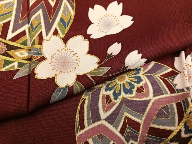 平和屋着物●豪華振袖　駒刺繍　桜毬文　金彩　正絹　逸品　AABG8528ph