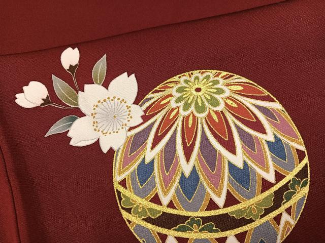 平和屋着物●豪華振袖　駒刺繍　桜毬文　金彩　正絹　逸品　AABG8528ph