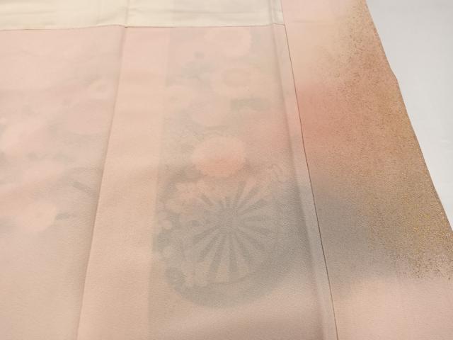 平和屋着物●京友禅の第一人者　松井青々　訪問着　花車文　暈し染め　金彩　正絹　逸品　AABG8532ph