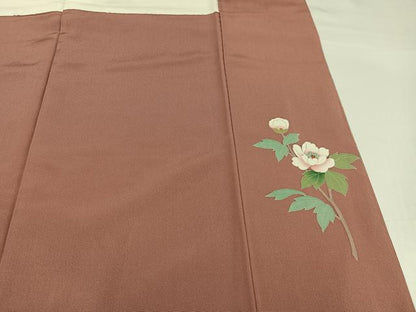 平和屋着物●訪問着　作家物　枝花文　暈し染め　正絹　逸品　AABG8536ph