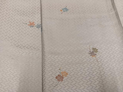 平和屋着物●友禅作家の巨匠　浅井青仁　訪問着　草花文　正絹　逸品　AABG8540ph
