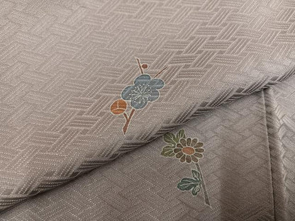平和屋着物●友禅作家の巨匠　浅井青仁　訪問着　草花文　正絹　逸品　AABG8540ph