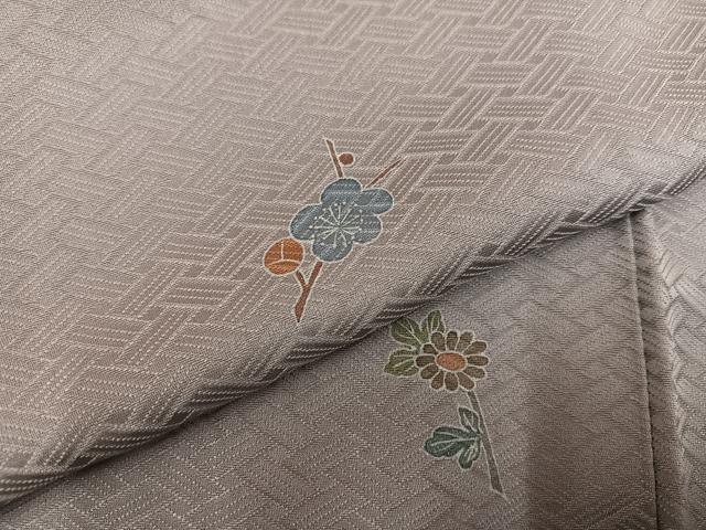 平和屋着物●友禅作家の巨匠　浅井青仁　訪問着　草花文　正絹　逸品　AABG8540ph