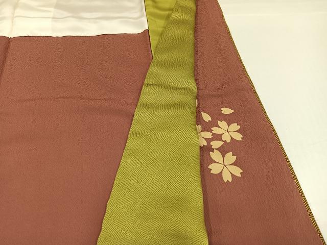 平和屋着物●豪華振袖　舞桜文　金彩　やまと誂製　正絹　逸品　AABG8548ph