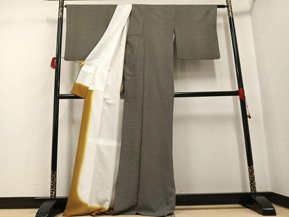平和屋着物●江戸小紋　角通し　正絹　逸品　AABG8551ph