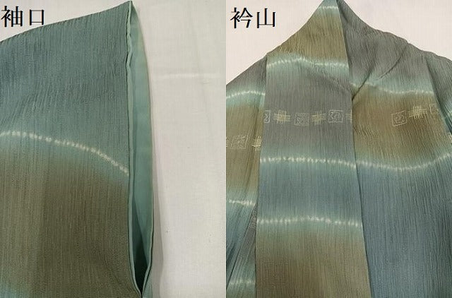 平和屋着物●上質な小紋　花鳥文　暈し染め　正絹　逸品　AABG8558ph